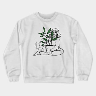 Plant girl Crewneck Sweatshirt